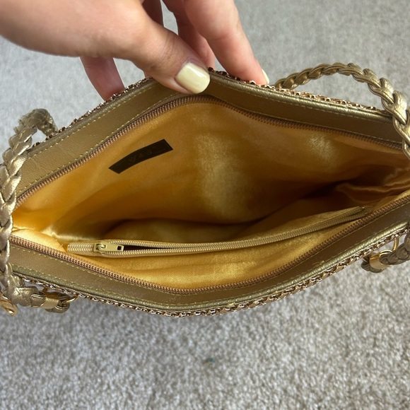 Vintage Y&S Art Deco Disco Gold Mesh Handbag - Picture 3 of 4